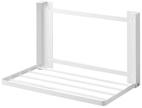 Стенен стоманен рафт за баня в матово бял цвят Tower – YAMAZAKI