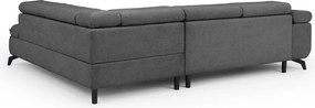 Сив шенилов ъглов диван (десен ъгъл L форма) Marbeya – Ropez