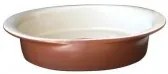 Cerutil - Керамична тава овал 32x25xh6,5см табако/крем-(P0817) (M)