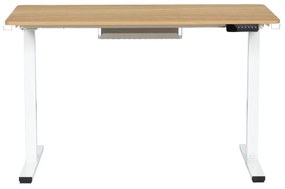 Ергономично регулируемо бюро Carmen CR- 4825, 73-121 см, Панел за управление, USB, Памет, Сензор против сблъсък, Бук/бял