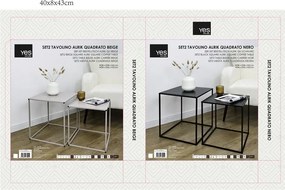 Черни метални масички за кафе в комплект 2 бр. 38x38 cm Alrik – Yes Everyday