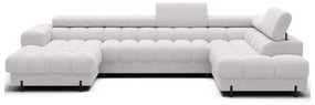 Кремав разтегателен ъглов диван от букле (десен ъгъл U форма) Feraria – ELTAP