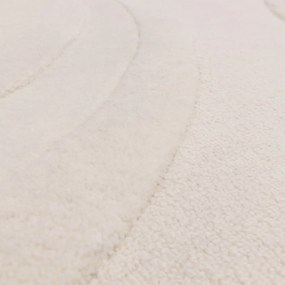 Бял вълнен килим 120x170 cm Olsen - Asiatic Carpets