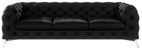 Черен кадифен диван 243 cm Chelsea – Ropez