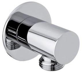 Месингова част за свързване към душ в лъскаво сребристо ø 5 cm – Sapho