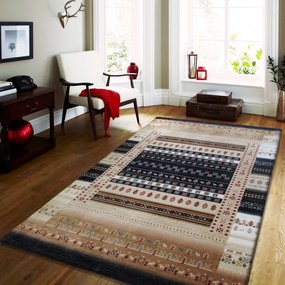 Модерен качествен килим с геометрични шарки в син цвят Ширина: 160 см | Дължина: 220 см