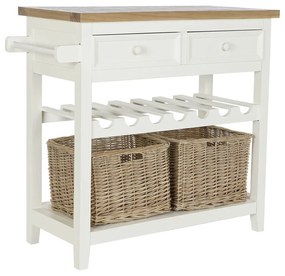 Console DKD Home Decor Бежов плетена ракита Дърво от пауловния 88 x 38 x 80 cm
