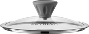 Касерола BUYDEEM CP141, 1.8 л, Стъклен капак, Лят алуминий, Без PFOA, Незалепващо покритие, Жълт