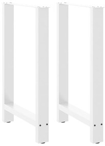 4013333 vidaXL Крака за бар маса, бели, 2 бр., 60 x (90-91) см, стомана