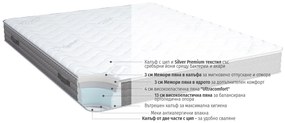 Двулицев матрак Silver Plus от isleep 24 см