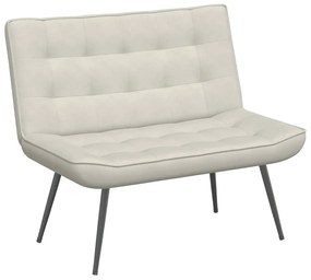 4012345 vidaXL Пейка, кремава, 110x74x84 см, кадифе