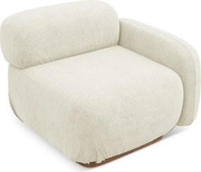 Кремав модул за диван от букле (десен ъгъл) Ailani – Makamii