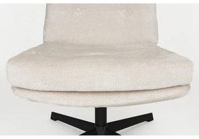 Кремаво въртящо се кресло Kai – White Label