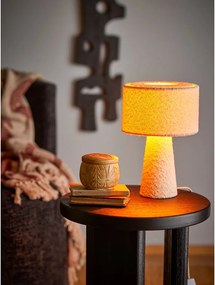 Бяла настолна лампа с текстилен абажур (височина 30 cm) Emmie – Bloomingville