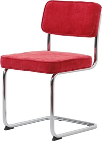 Червен велурен трапезен стол Rupert – Unique Furniture