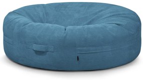 Син пуф от рипсено кадифе Roll 190 – SLOWDOWN