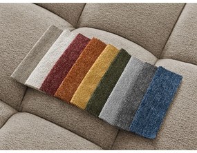 Кафяво-сив шенилов сгъваем/с място за съхранение ъглов диван (десен ъгъл/U форма) Everest – Bobochic Paris