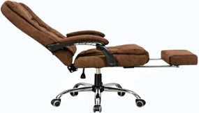 Офис стол BOSS с подложка за крака - кафява тъкан