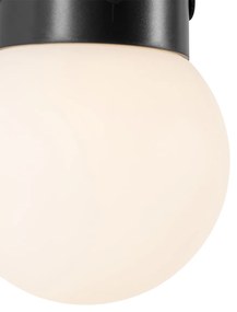 Външна висяща лампа черна с LED 3-степенен димер соларна - Cornelia