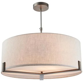 Endon 72635 - Висящ полилей HAYFIELD 3xE27/40W/230V матов хром/сив