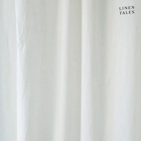 Бяла ленена завеса с примки Night Time, 250 x 140 cm - Linen Tales