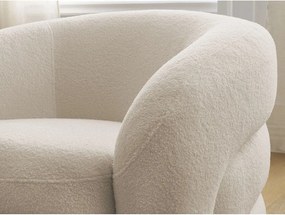 Бежово въртящо се кресло от прежда с примки от букле Elina – Bobochic Paris