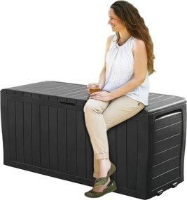 Градинска кутия за съхранение Marvel Plus 270 л с колела и заключващ се капак