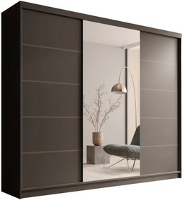 Гардероб Galadriel 250 с плъзгащи врати-Черен