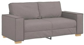 4104986 vidaXL Двуместен диван, бежов, 140 см, плат
