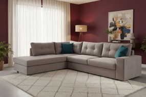 Ъглов диван Hanson-Gray Light-Left