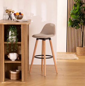Бар стол atmosphera Maxon, Текстил - Бял