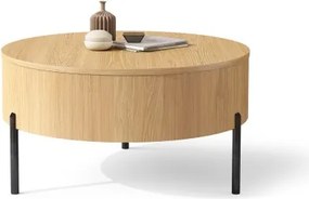 ФРИДА Естествен дъб – МОДЕРНА ХОЛНА МАСА С ПОВДИГАЩ ПЛОТ И СКРИТО ПРОСТРАНСТВО ЗА СЪХРАНЕНИЕ