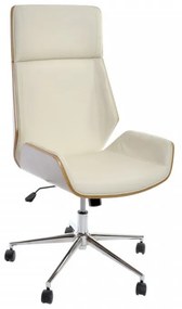 Офис стол DKD Home Decor Кафяв Сметана Сребрист 60 x 65,5 x 118 cm