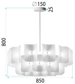 Пендел LED APP1671-1CP White