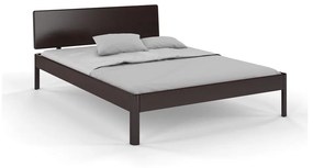 Двойно легло от борова дървесина 140x200 см в тъмнокафяв цвят Ammer - Skandica