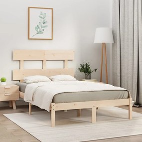 3104678 vidaXL Рамка за легло, дърво масив, 150x200 cм, King Size