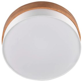 Бяло и естествено осветително тяло за таван с текстилен абажур Seasons – Trio