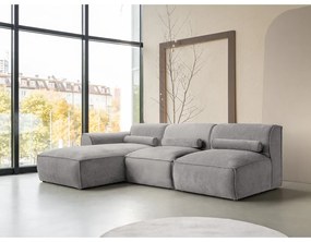 Светлосив ъглов диван (ляв ъгъл) Flex Felix – Miuform