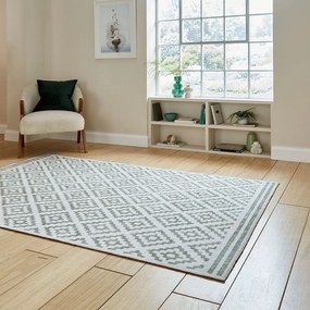 Зелен килим подходящ за пране 61x120 cm Coral Green – Think Rugs