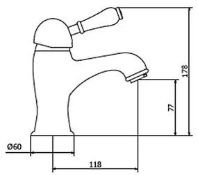 Кран за тоалетна Α/Β with Ceramic Ръчнаle TEOREMA TIFFanY-Chromium