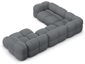 Сив ъглов диван (ляв ъгъл/U форма) Loretto – Cosmopolitan Design