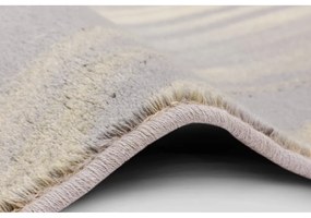 Вълнен килим в кремаво-сиво 133x180 cm Plants - Agnella
