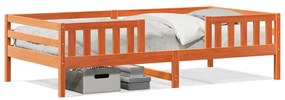 846978 vidaXL Рамка за легло без матрак, восъчнокафяв, 80x200 см, бор масив
