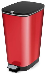 Червено пластмасово кошче за боклук с педал 45 l Chic Bin – KIS