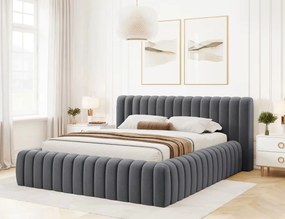 Тапицирано легло Carlito-Тъмносиво-180 x 200