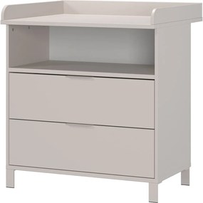Кремав детски скрин с маса за преповиване 89x102x77 cm Alkmaar – Germania