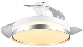 Бяло/в сребрист цвят LED осветително тяло за таван Lindberg – Trio