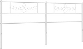 355353 vidaXL Метална резервна табла за легло, бяла, 193 см