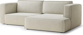 Кремав шенилов сгъваем/с място за съхранение ъглов диван (десен ъгъл) Velto – Maison de Rêve