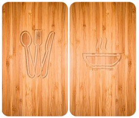 Комплект от 2 стъклени капака за печка , 52 x 30 cm Lunch - Wenko